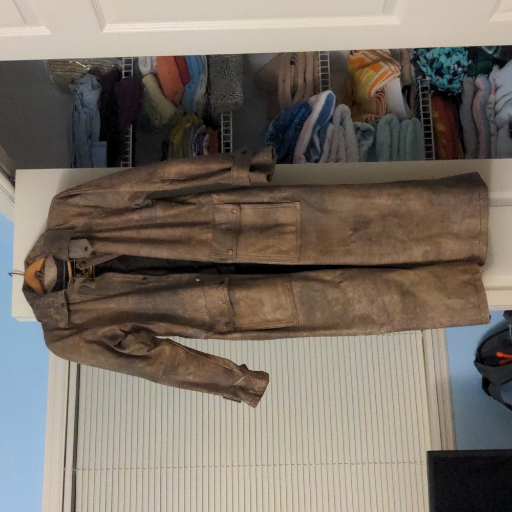 UNIK Leather Trench Coat